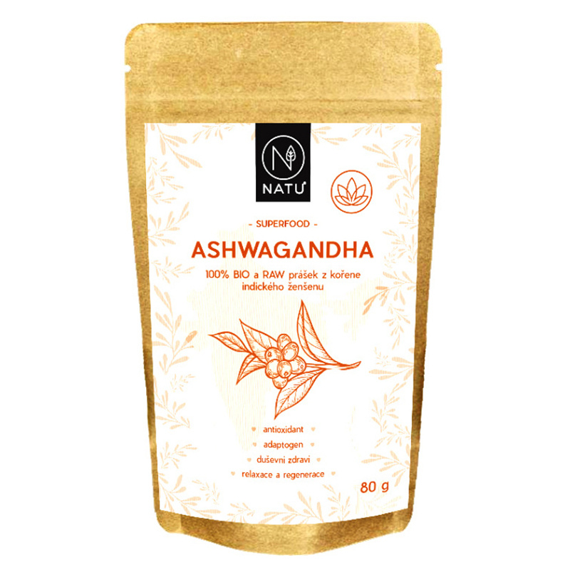NATU Ashwagandha BIO prášek 80 g
