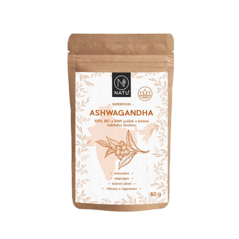 NATU Ashwagandha BIO prášek 80 g