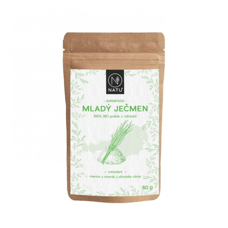 NATU Mladý ječmen BIO prášek 80 g