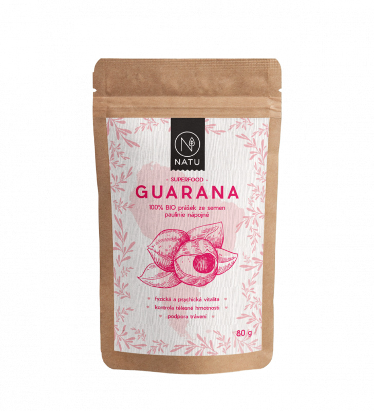 NATU Guarana BIO prášek 80 g