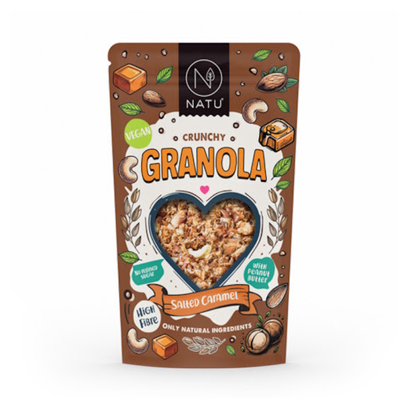 NATU Granola slaný karamel 400g
