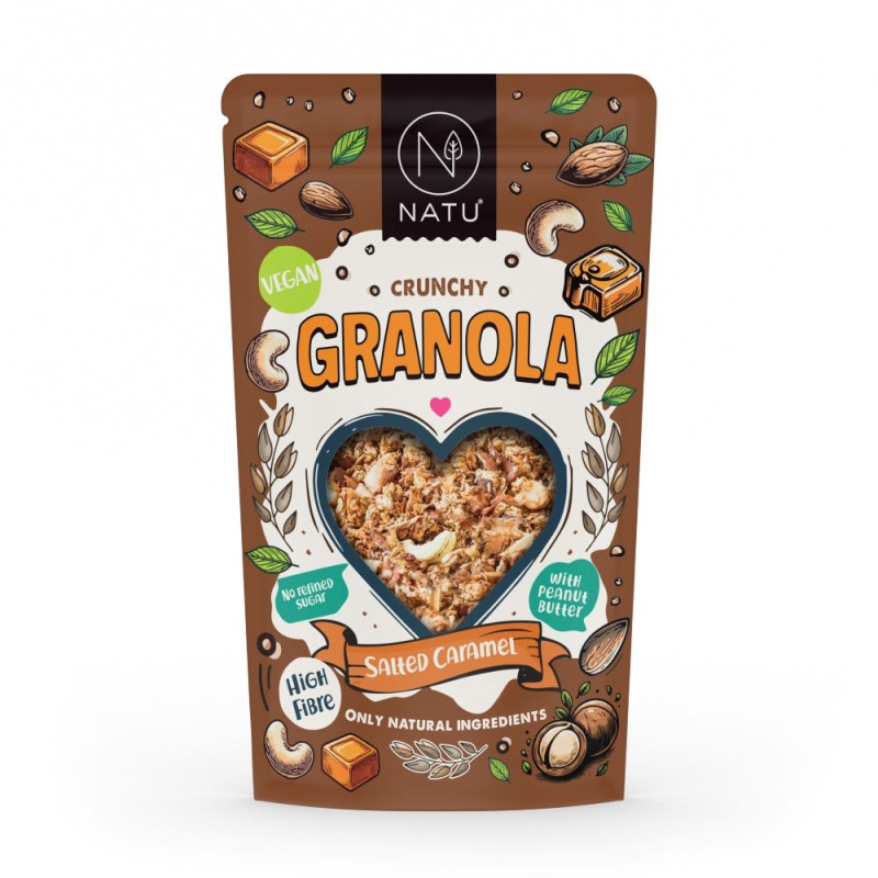 NATU Granola slaný karamel 400g