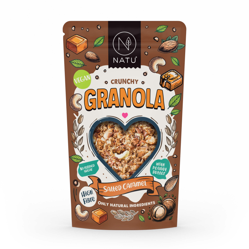 NATU Granola slaný karamel 400g