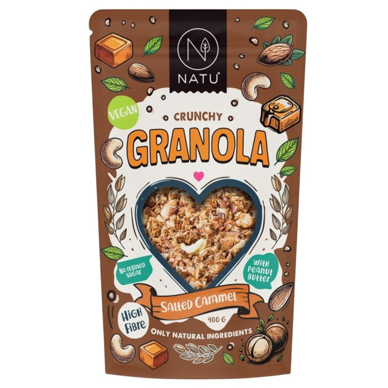 NATU Granola slaný karamel 400g