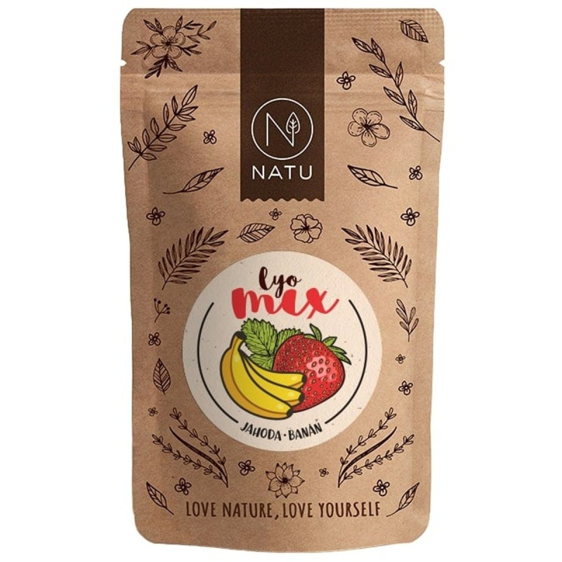 NATU Lyo mix jahoda a banán 40g