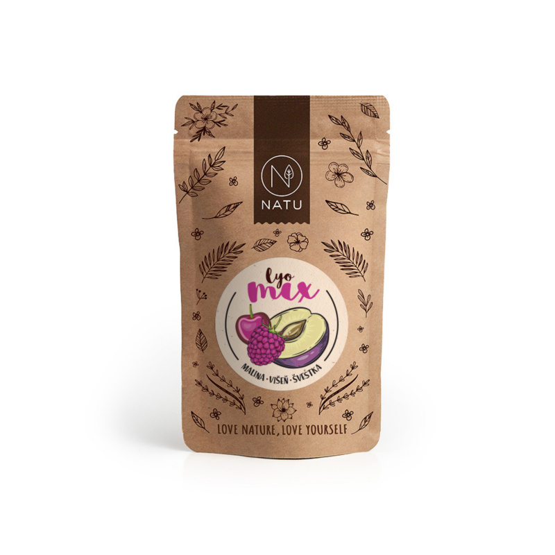 NATU Lyo mix malina a višeň 35 g