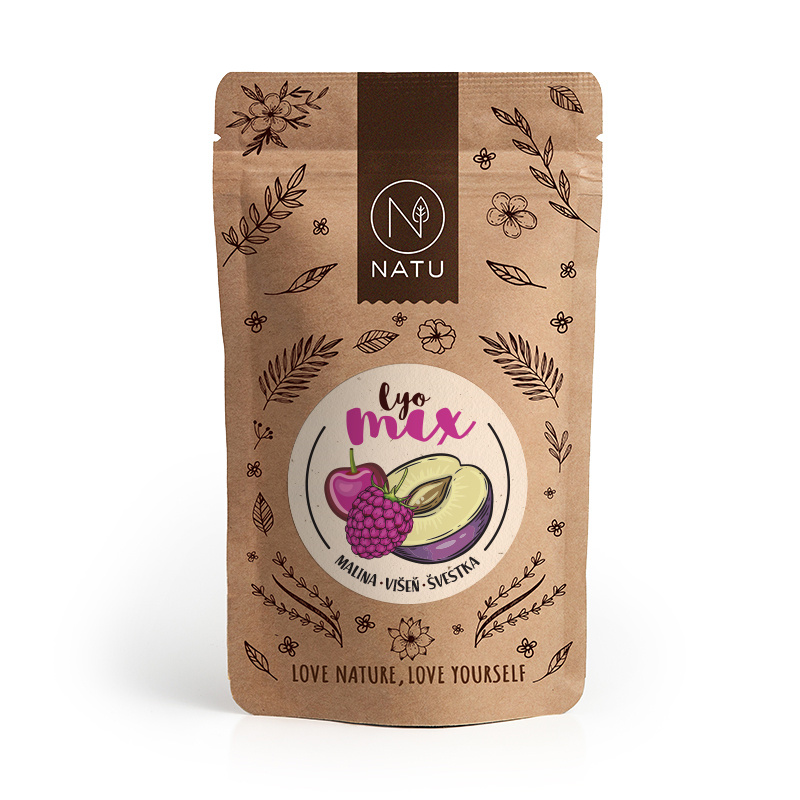 NATU Lyo mix malina a višeň 35 g
