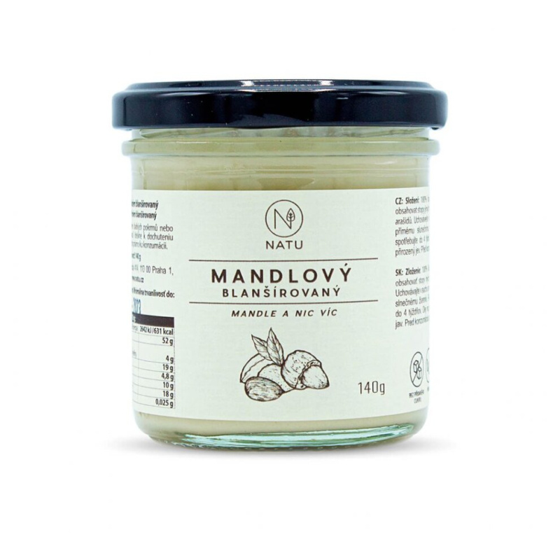 NATU Mandlový krém blanšírovaný 140 g