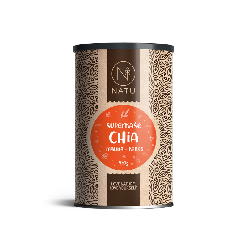 Superkaše CHIA s malinami a kokosem 450g