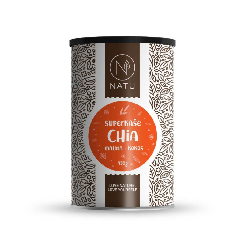 Superkaše CHIA s malinami a kokosem 450g