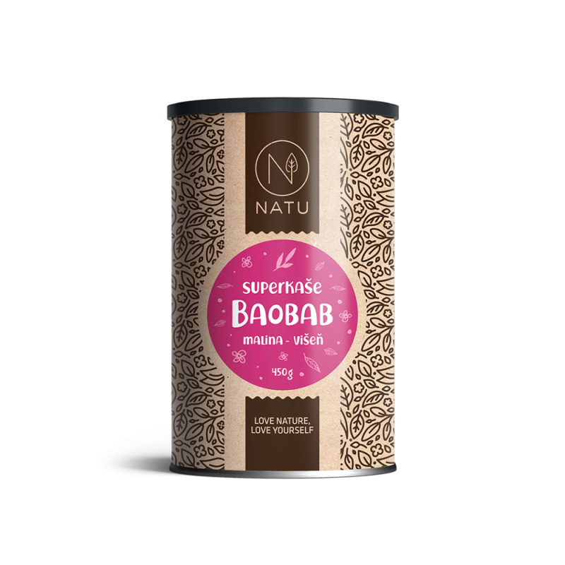 Superkaše BAOBAB s malinami a višněmi 450g