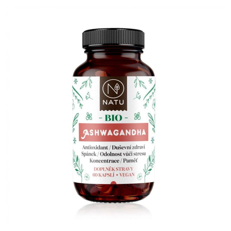 NATU BIO Ashwagandha 60 kapslí