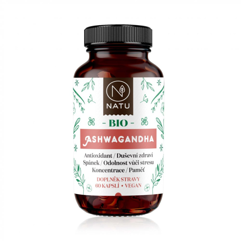 NATU BIO Ashwagandha 60 kapslí