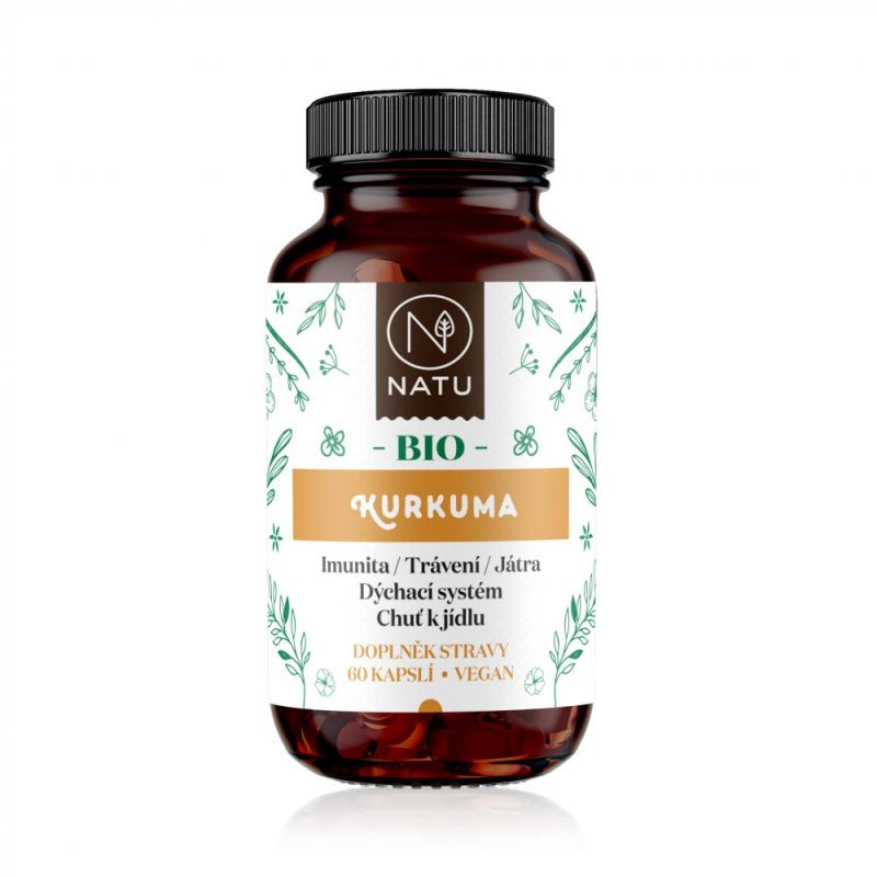 NATU BIO Kurkuma 60 kapslí