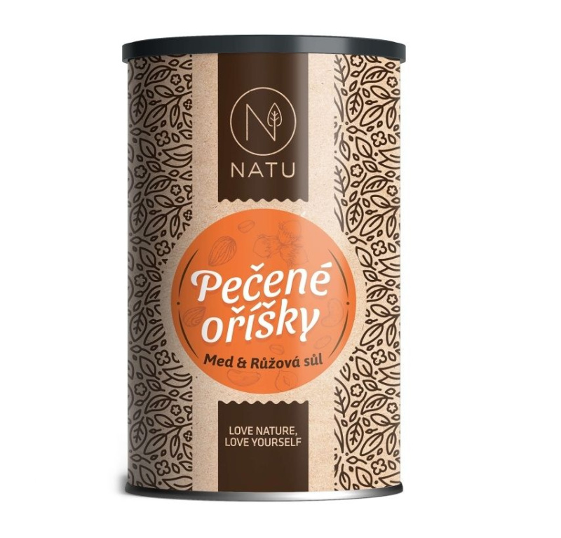 NATU Pečené oříšky s medem a solí 500g