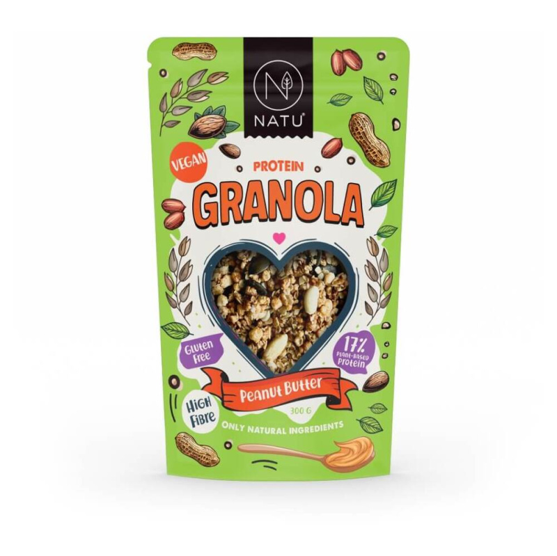 NATU Protein Granola s arašídovým máslem 300g