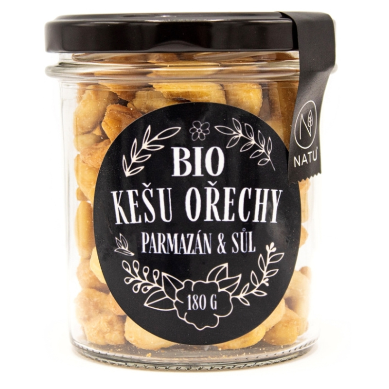 Kešu ořechy s parmezánem a Fleur de Sel BIO 180g