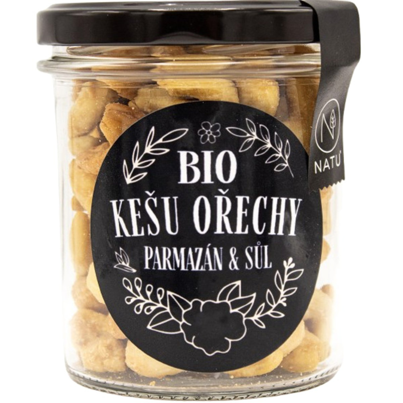 Kešu ořechy s parmezánem a Fleur de Sel BIO 180g