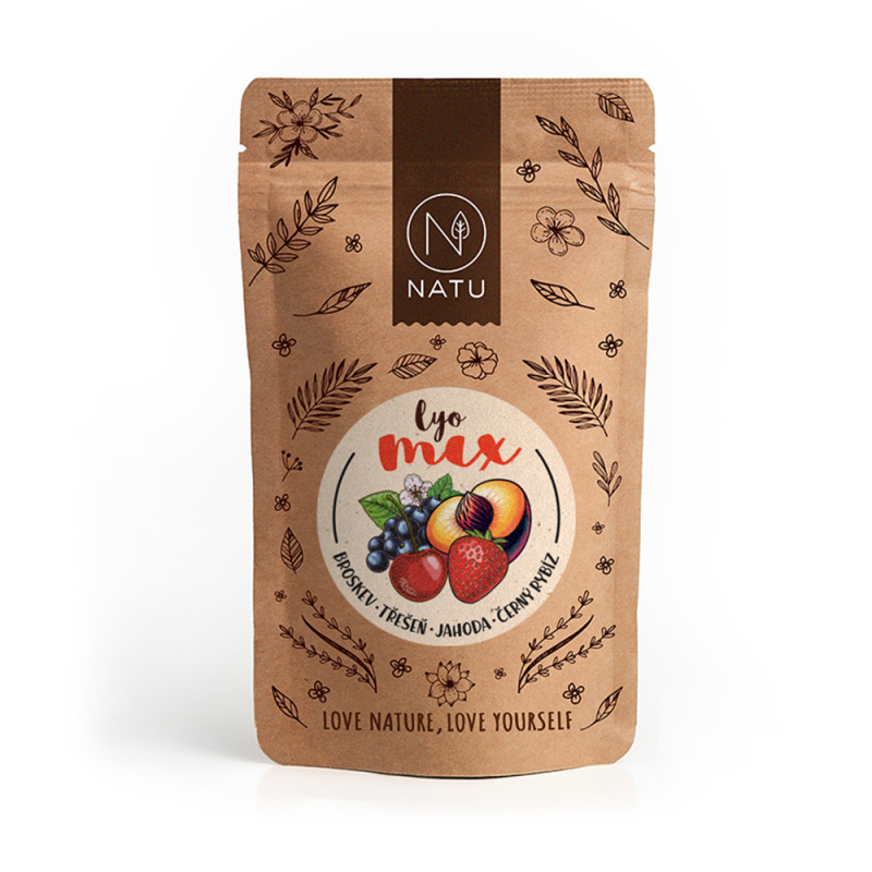 NATU Lyo mix broskev a třešeň 40g