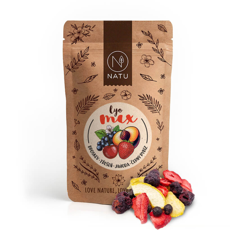 NATU Lyo mix broskev a třešeň 40g