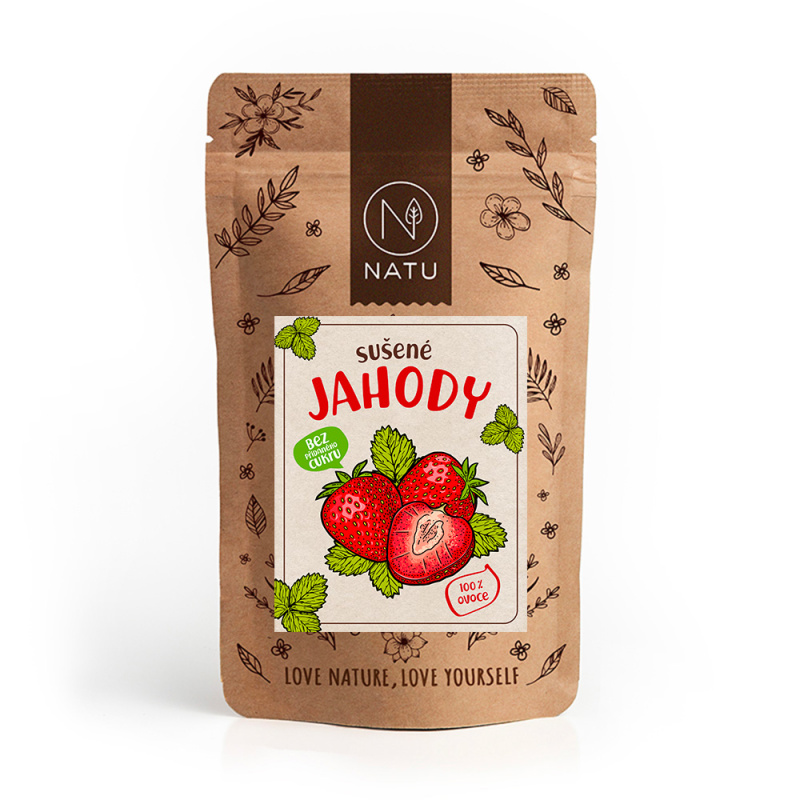 NATU Sušené jahody 120g