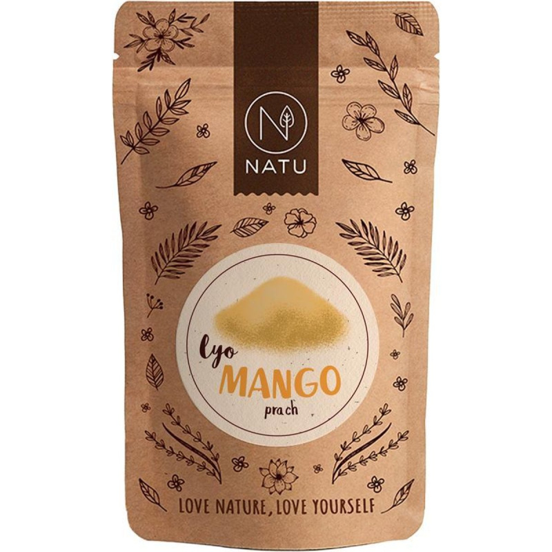 NATU Lyofilizované mango prach se zlomky 80g