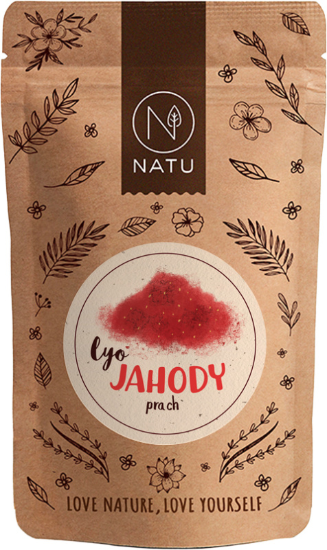 NATU Lyofilizované jahody prach
