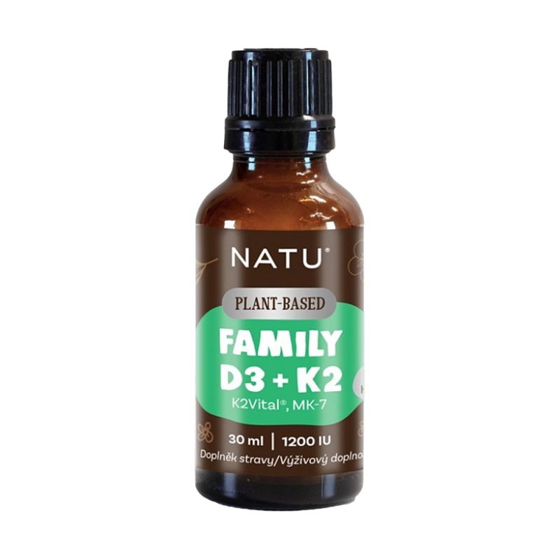 NATU Family Vitamin D3+K2 (MK-7) vegan 30 ml