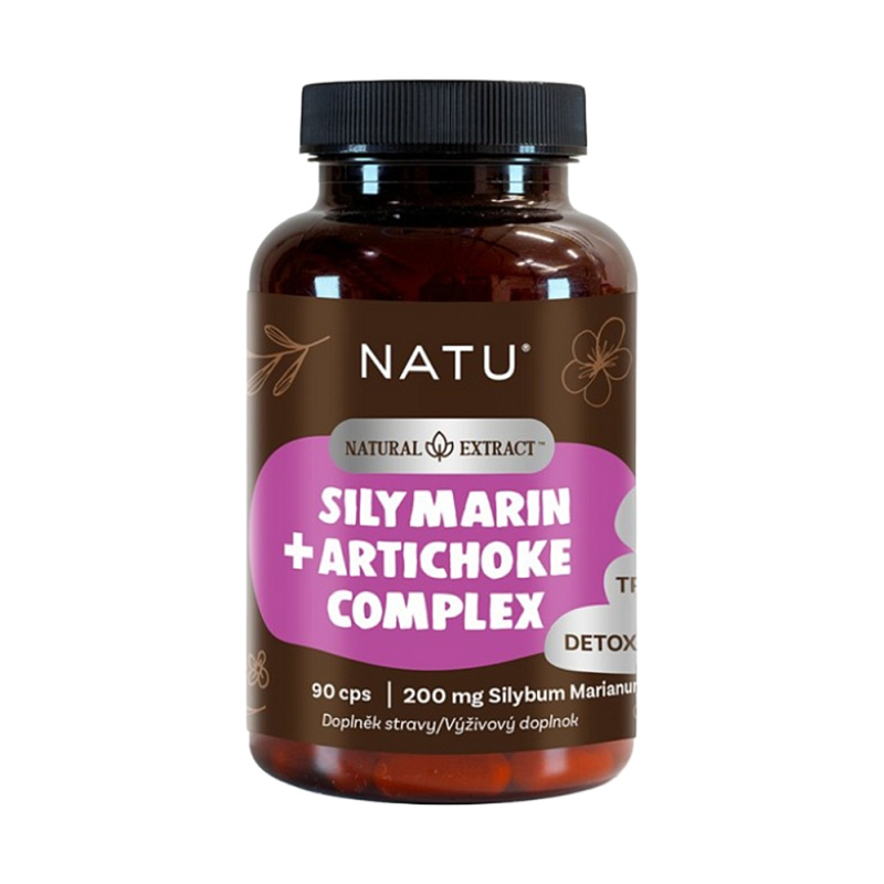 NATU Ostropestřec extrakt (Silymarin 80 %) s artyčokem 90 kapslí