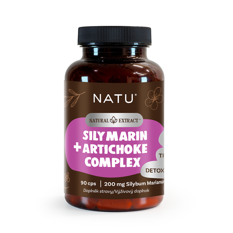 NATU Ostropestřec extrakt (Silymarin 80 %) s artyčokem 90 kapslí