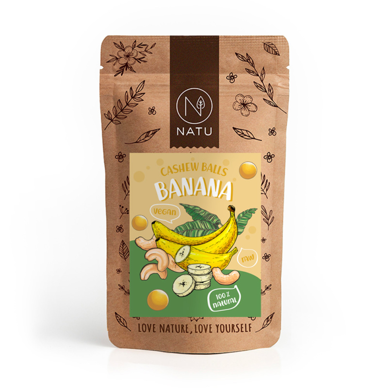 NATU Banánové kuličky s kešu krémem 70g