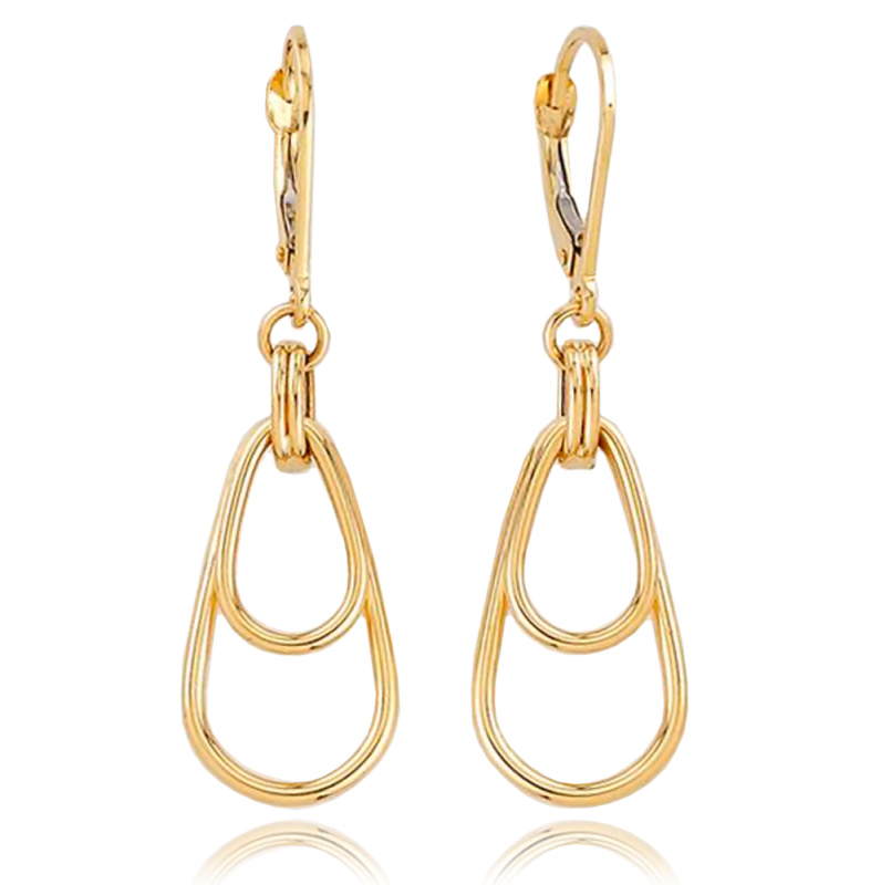 MINET Moderní zlaté náušnice Au 585/1000