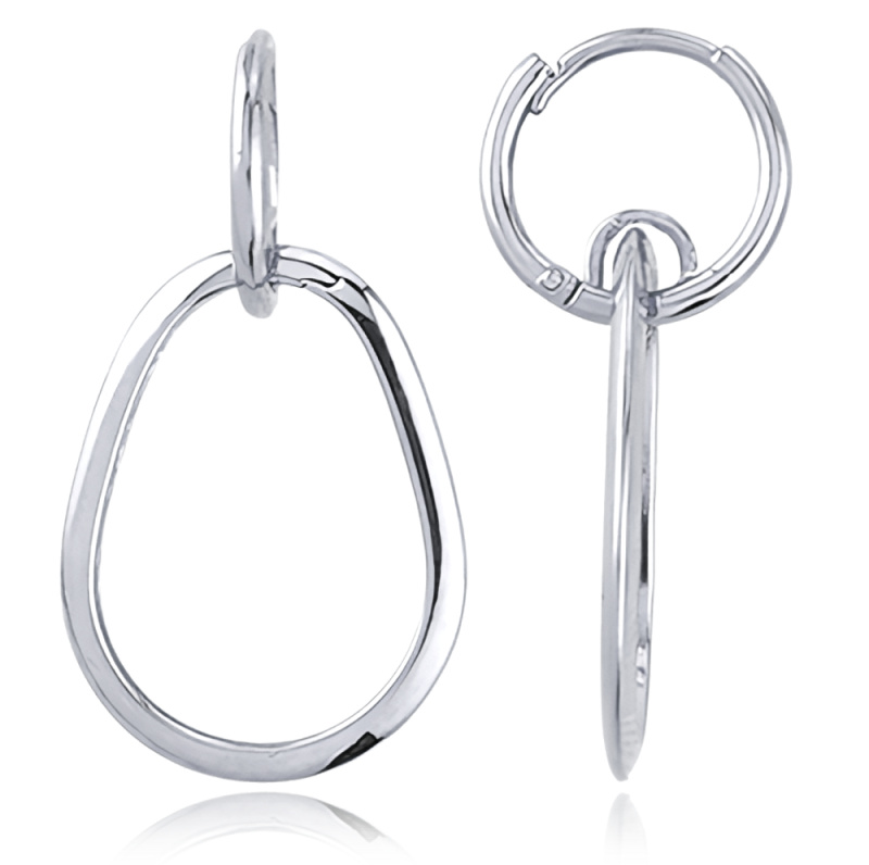 MINET Moderní náušnice z bílého zlata Au 585/1000