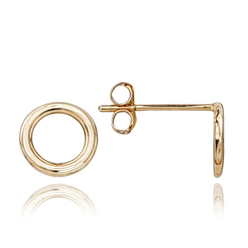 MINET Decentní zlaté náušnice kroužky Au 585/1000