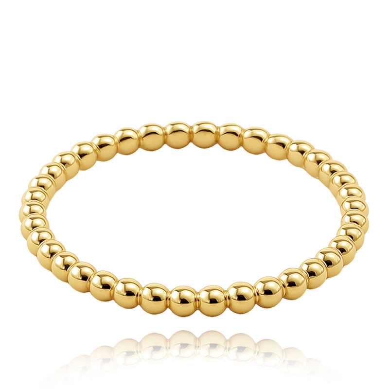 MINET Zlatý prsten s kuličkami Au 585/1000 Velikost prstenu:: 54, Hmotnost (g): 0,85