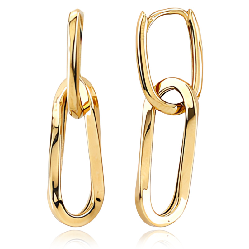 MINET Moderní zlaté náušnice Au 585/1000