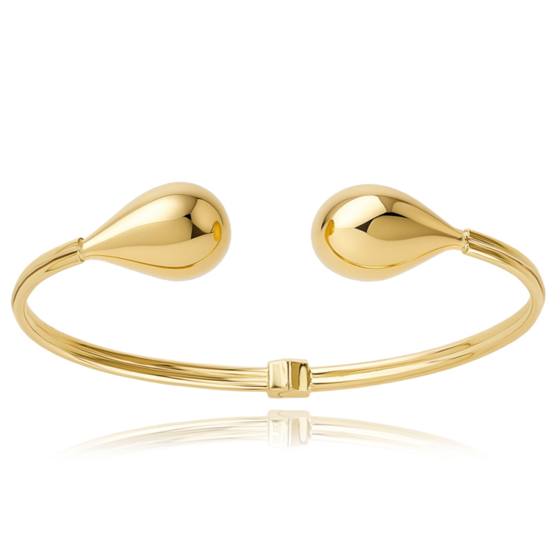 MINET Elegantní zlatý náramek s kapkami Au 585/1000