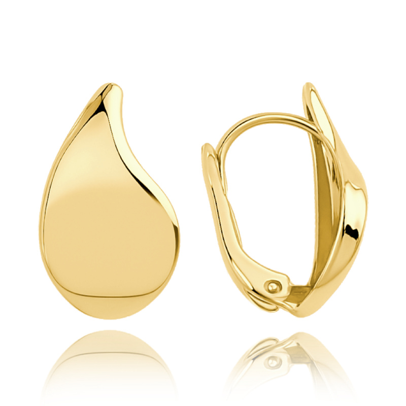 MINET Moderní zlaté náušnice kapky Au 585/1000