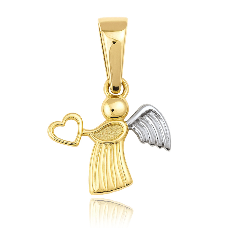 MINET Zlatý přívěsek anděl Au 585/1000