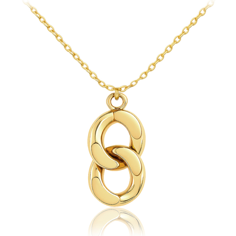 MINET Luxusní zlatý náhrdelník Au 585/1000