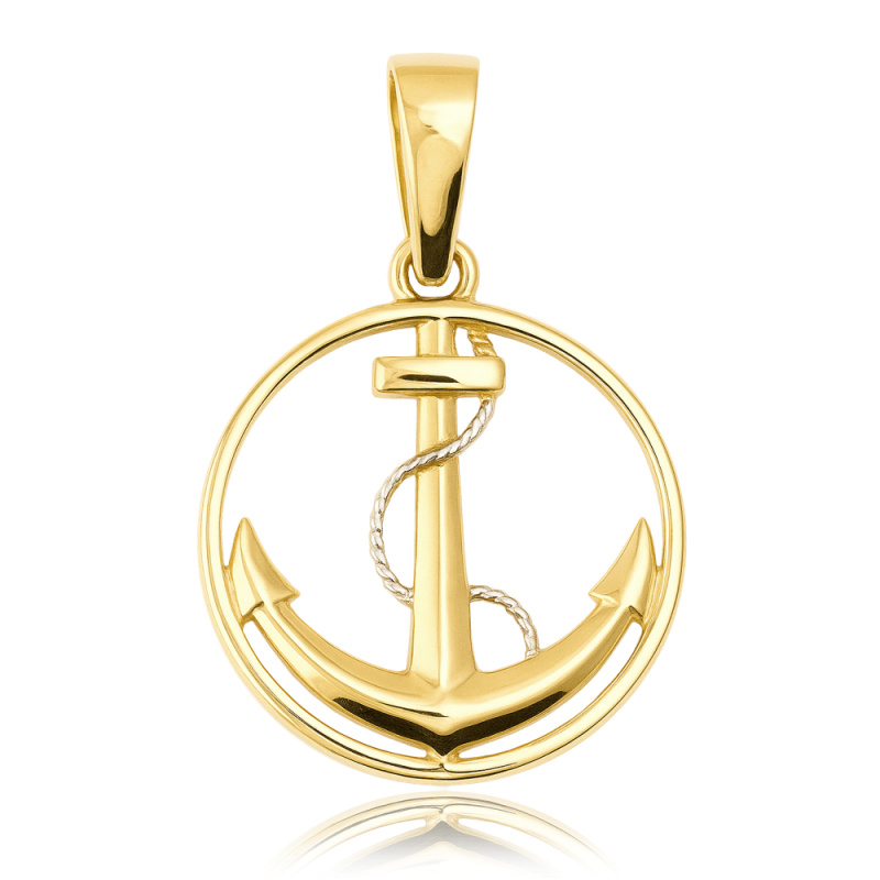 MINET Zlatý přívěsek kotva Au 585/1000