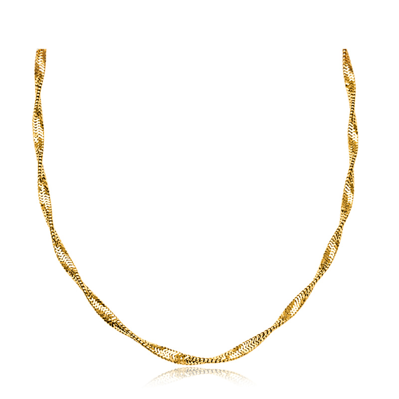 MINET Luxusní zlatý náhrdelník Au 585/1000