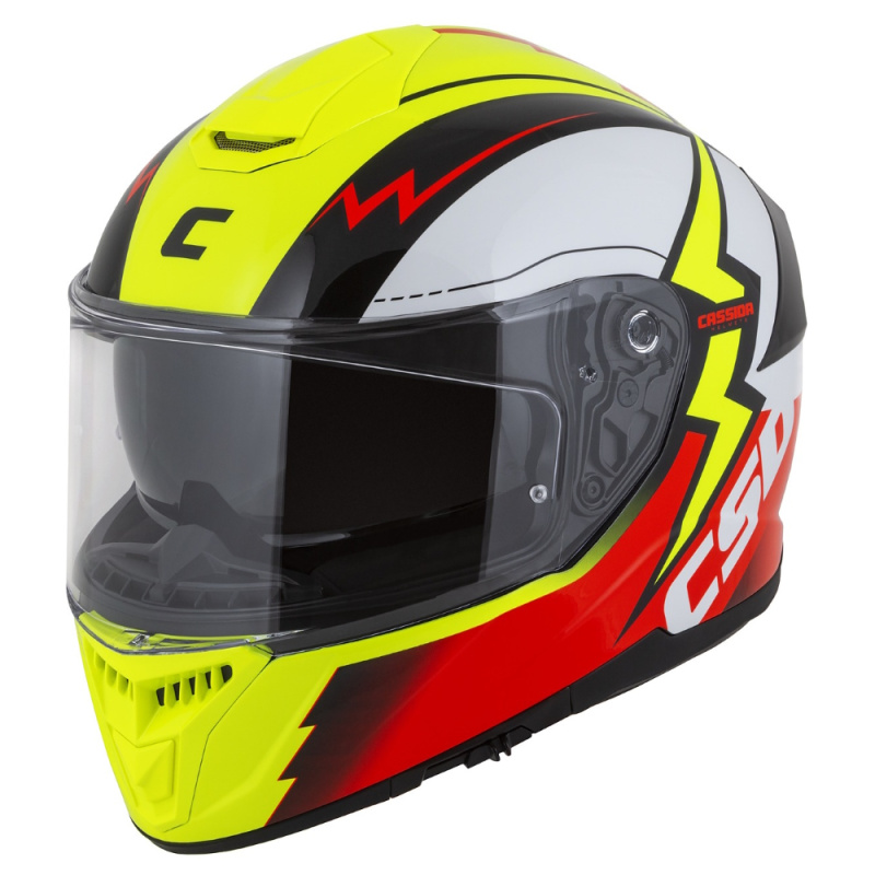 Moto přilba Cassida Integral GT 2.1 Flash žlutá fluo/červená fluo/černá/bílá 3XL (65-66)