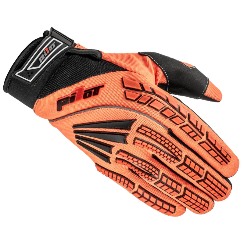 Dětské motokrosové rukavice Pilot černá-fluo oranžová 3