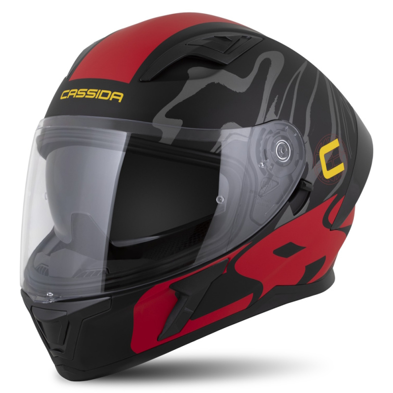 Moto přilba Cassida Orbit Multivers černá matná/červená/šedá/žlutá XS (53-54)
