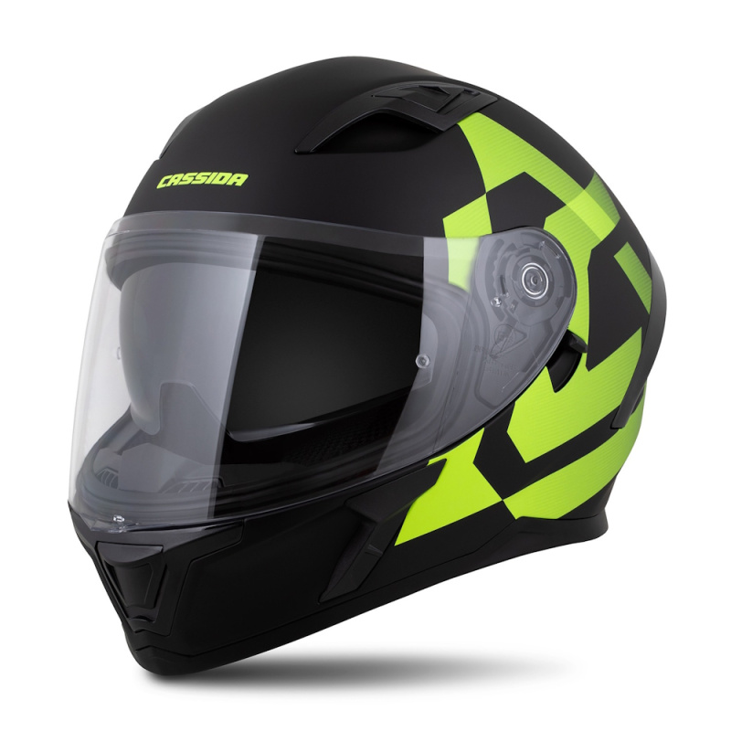 Moto přilba Cassida Orbit Grind černá matná/žlutá fluo XXL (63-64)