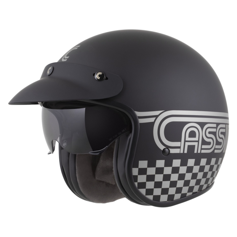 Moto přilba Cassida Oxygen Rondo 2.0 černá matná/stříbrná XL (61-62)