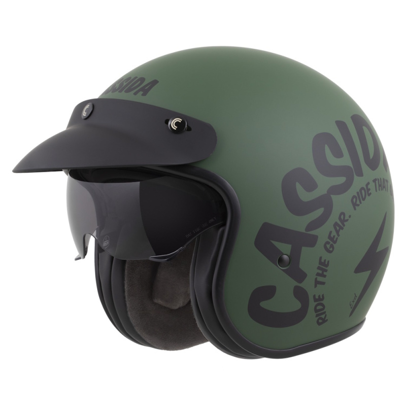 Moto přilba Cassida Oxygen Gear 2.0 zelená matná/černá 2025 L (59-60)