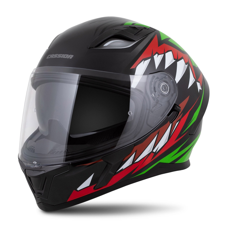 Moto přilba Cassida Orbit StriX červená/zelená/šedá/bílá/černá XXL (63-64)