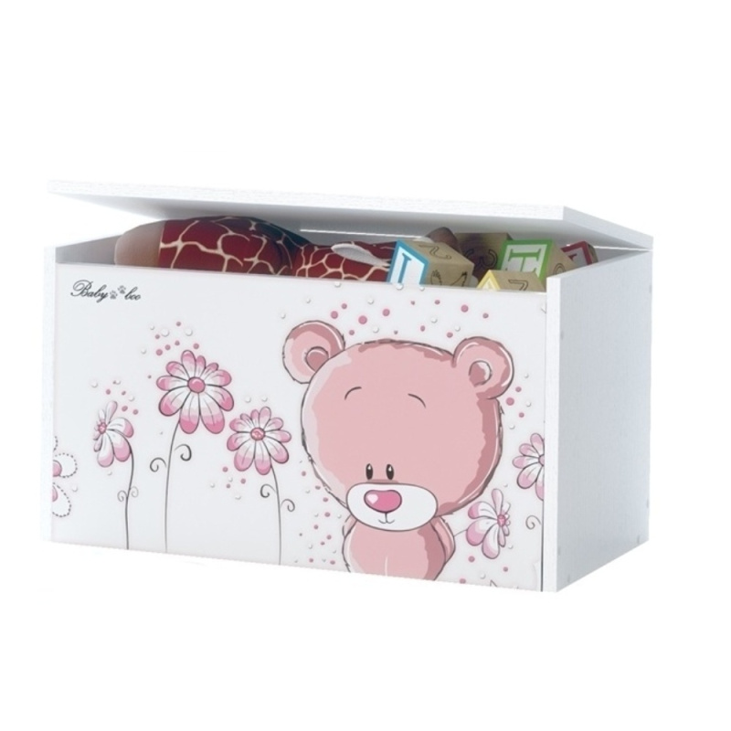 BabyBoo Box na hračky - truhla Medvídek STYDLÍN růžový